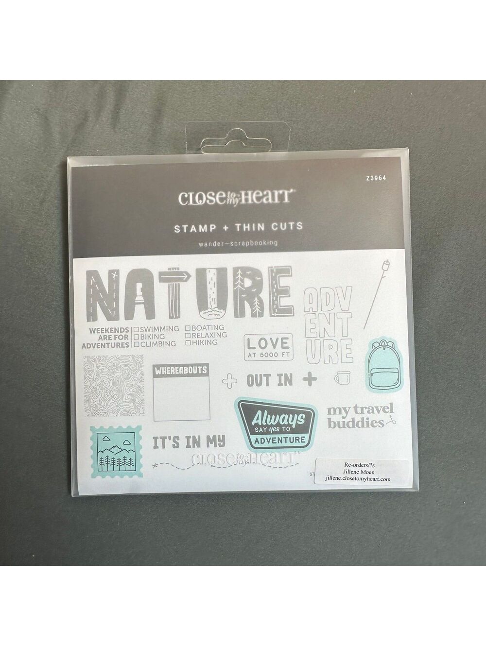 Close To My Heart Z3964 Wander-Scrapbooking Acrylic Stamp and Thin Cut Set